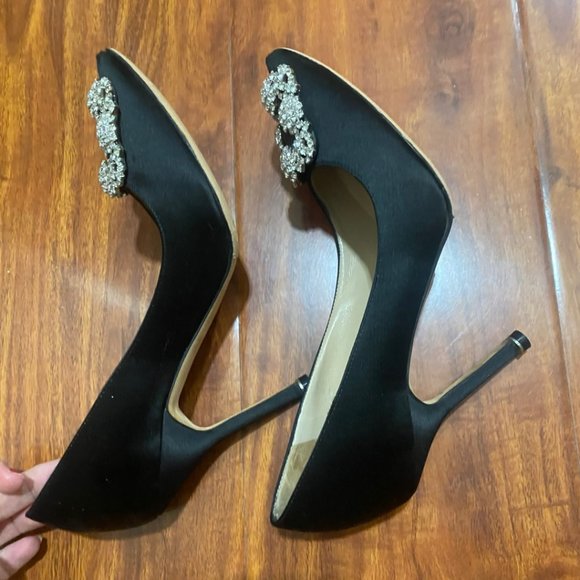 Manolo Blahnik Black High Heels 5.5 Size - Picture 4 of 8